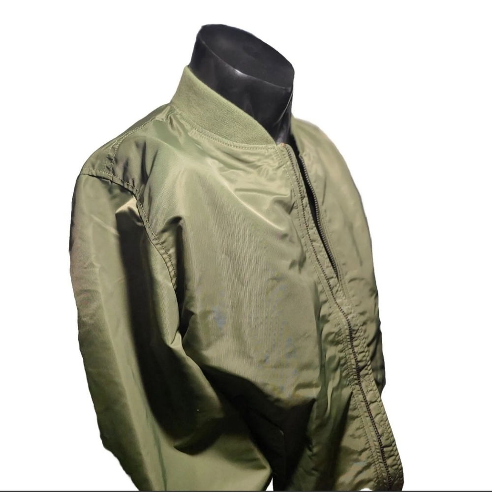 Gap Men's Bomber Jacket Olive Green Large